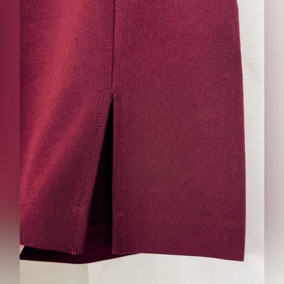 Steve Madden - Burgundy Cameron Miniskirt with off center side slit     … - Picture 7 of 11